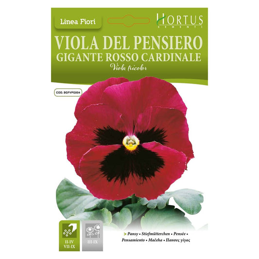 HORTUS PENSY VIOLA TRICOLOR RED 0.10 GRAMS