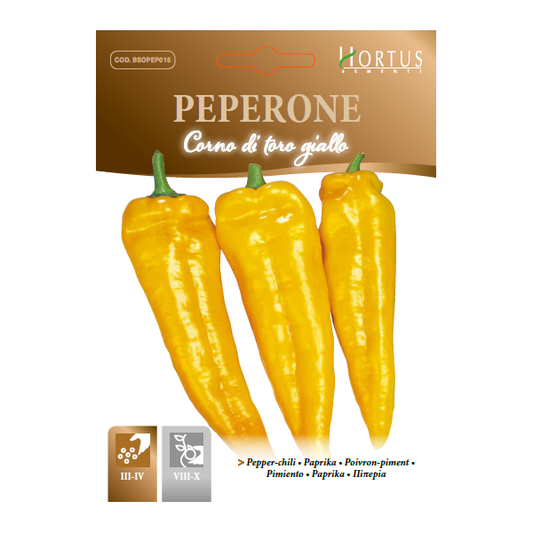 Hortus Peperone Corno Di Toro Peppers 2.5gm