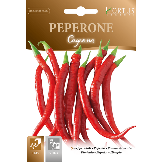 Hortus Peperone Cayenna Peppers 1gm